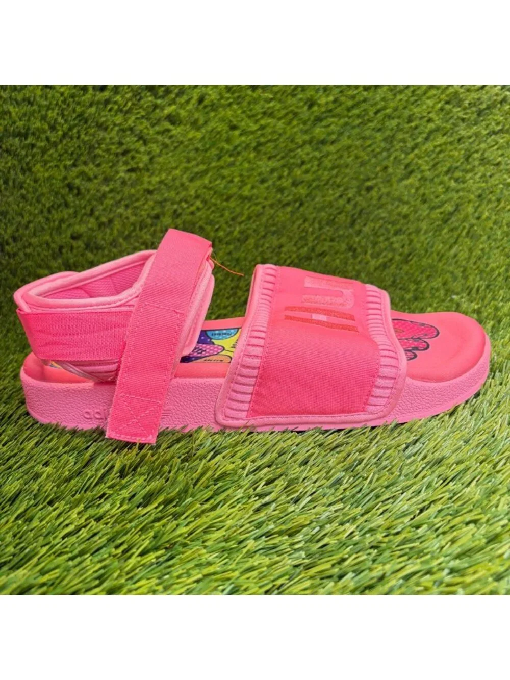 Adidas x Pharrell Williams Adilette 2.0 Mens Size 10 Pink Beach Outdoor Sandals